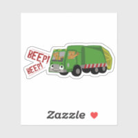 Bears Driving a Trash Truck