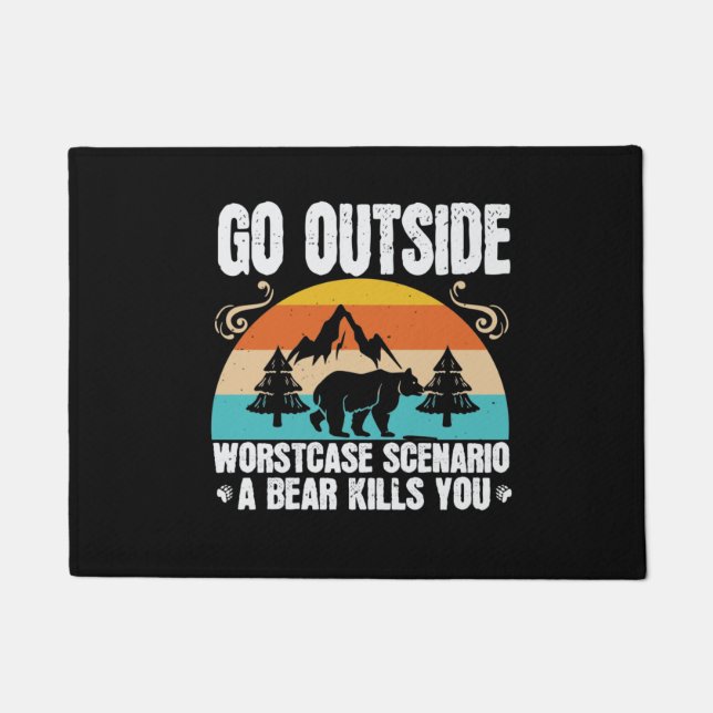 Bears - Go Outside Worst Case Scenario Doormat (Front)