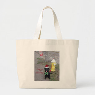 Bear's - Happy Holiday wish Large Tote Bag