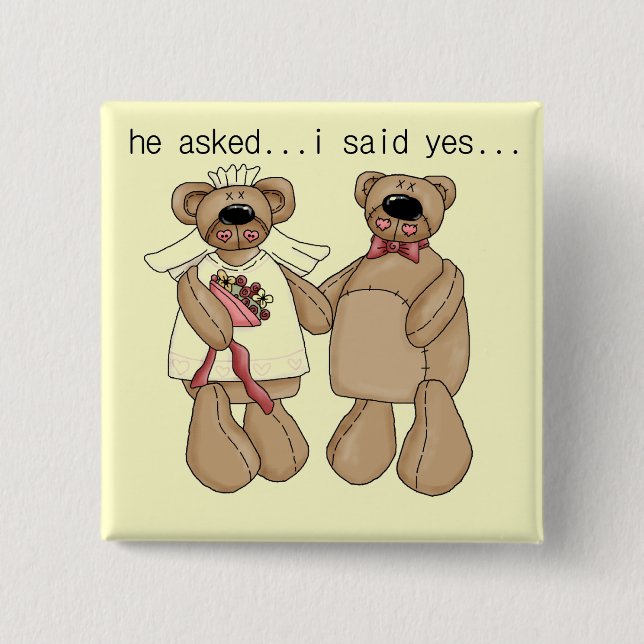 Bears I Said Yes Tshirts and Gifts 15 Cm Square Badge (Front)