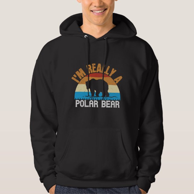 Bears - I'm Really A Polar Bear Hoodie (Front)