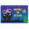 BEARS IN BLACK CARTOON  Floor Mat