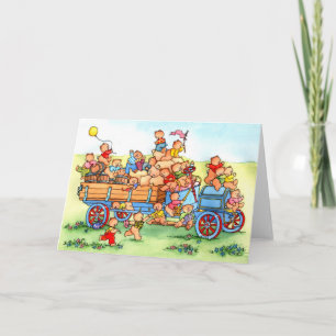 Bears in Old Hillbilly Truck - Greeting Card