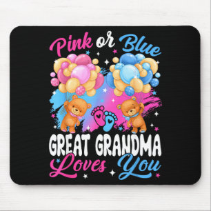 Bears Nk Or Blue Great Grandma Loves You Gender Re Mouse Pad