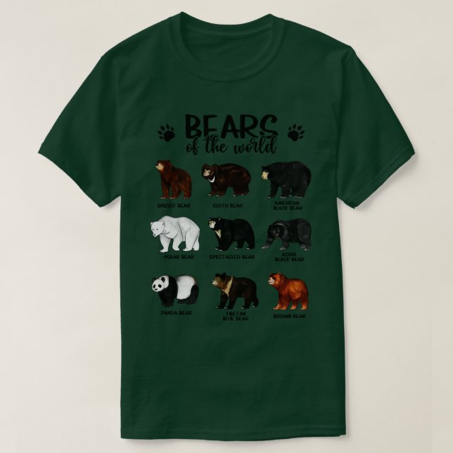 Bears of the world Bears T-Shirt (Design Front)