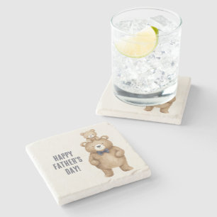 Bears Parent & Child Father's Day Stone Coaster