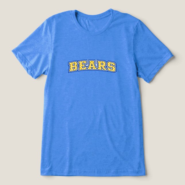 Bears Polka Dot  Tri-Blend Shirt (Design Front)