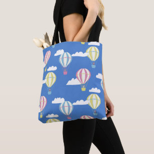 Bears & Rabbit Hot Air Balloon Day Out Tote Bag