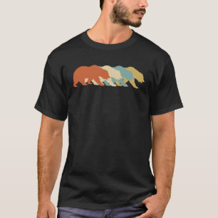 Bears Retro Black Bear Vintage Polar Bear Animal P T-Shirt