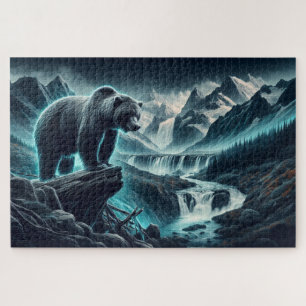 Bear's Summit, Grizzly Bear, Mountain Range  Jigsaw Puzzle