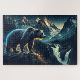 Bear's Summit, Grizzly Bear, Mountain Range Jigsaw Puzzle
