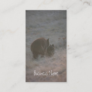Bears Walking at Sunset; Promotional Business Card
