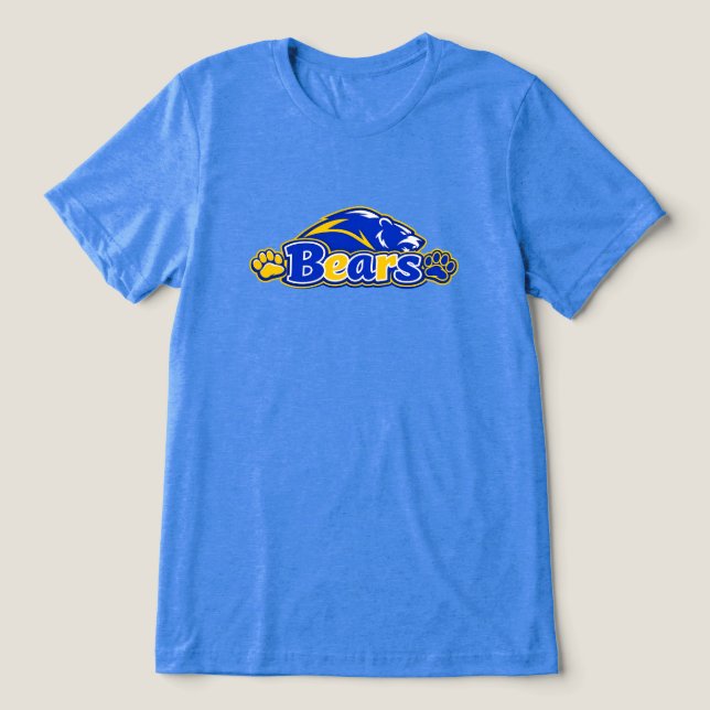 Bears with Mascot Tri-Blend Shirt (Design Front)
