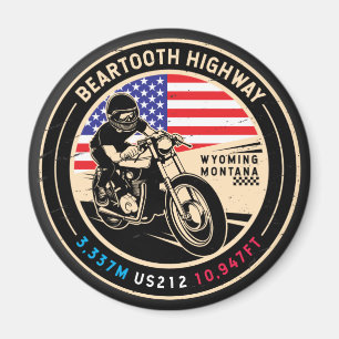 Beartooth Highway All American Roads Motorcycle Magnet