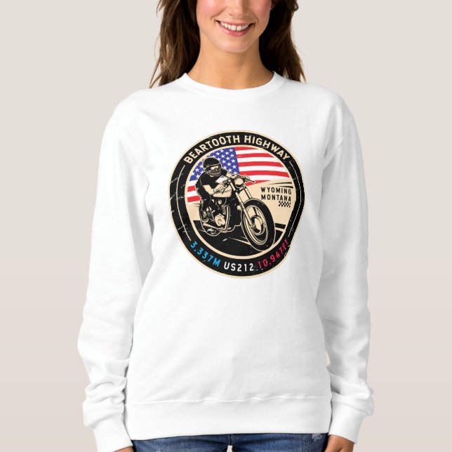 Beartooth Highway All American Roads Motorcycle Sweatshirt (Front)
