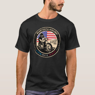 Beartooth Highway All American Roads Motorcycle T-Shirt