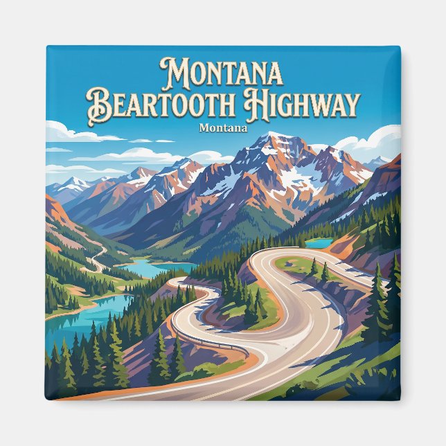 Beartooth Highway Montana Magnet (Front)