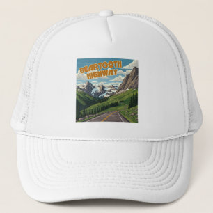 Beartooth Highway Montana Wyoming Landscape Trucker Hat