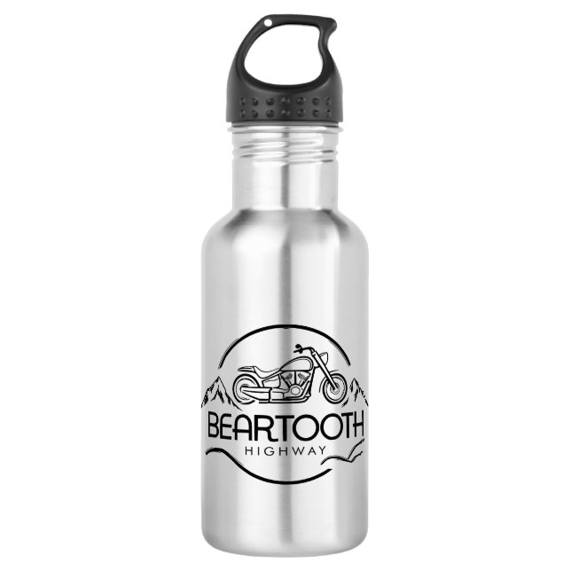 Beartooth Highway Montana Wyoming Motorcycle 532 Ml Water Bottle (Front)