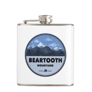 Beartooth Mountains Montana Wyoming Camping Hip Flask