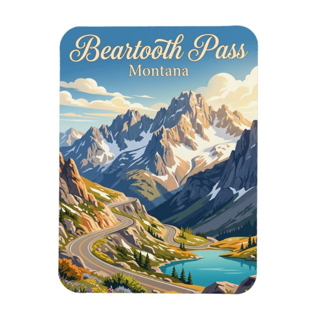 Beartooth Pass, Montana Magnet (Vertical)