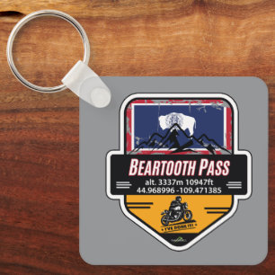 Beartooth Pass Motorcycle US 212 01 Key Ring