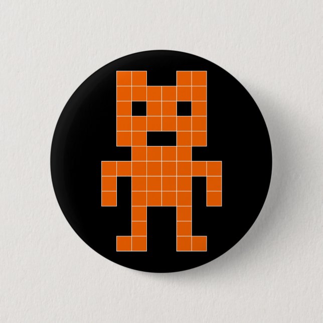 BearVader - Orange 6 Cm Round Badge (Front)
