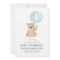 Beary 1st Birthday Bear Blue Balloon Invitation