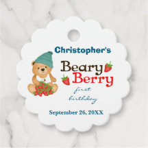 Beary Berry First Birthday Cute Kid Strawberries