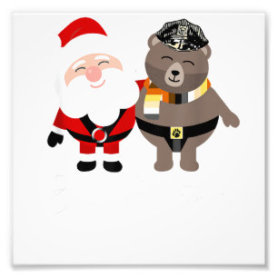 Beary Christmas Gift Men's Santa Gay Bear Xmas G Photo Print