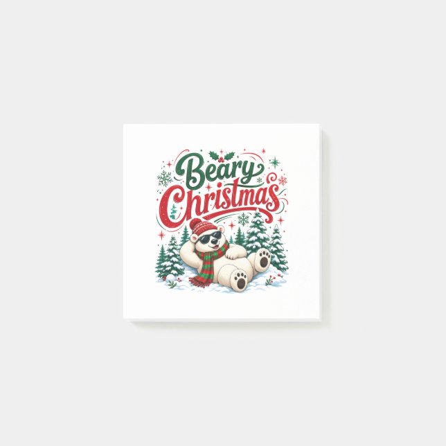 Beary Christmas Post-it Notes (Front)