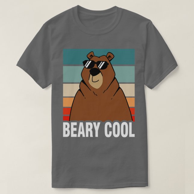 Beary Cool Brown Bear  T-Shirt (Design Front)