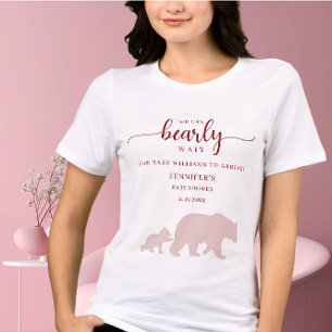 Beary Cute Baby Shower Shirt Woodland Bear