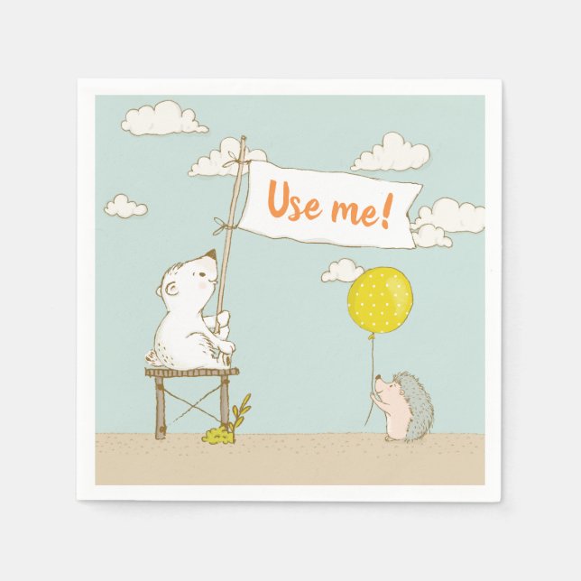 Beary Cute Paper Napkin (Front)