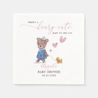 Beary Cute Teddy Bear Girl Baby Shower