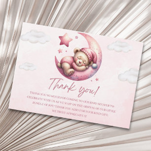 Beary Excited for Baby – Teddy Bear Theme Thank You Card