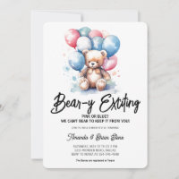Beary Exciting Bear Balloons Gender Reveal 