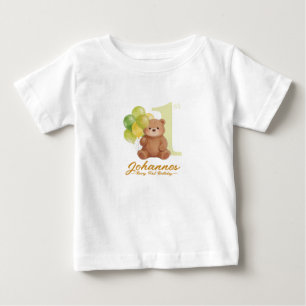  Beary First Birthday Baby T-Shirt