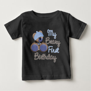 beary-first-birthday-boy.png baby T-Shirt