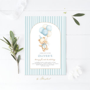 Beary First Birthday Invitation