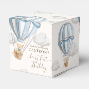 Beary First Teddy Bear Hot Air Balloon Birthday Favour Box