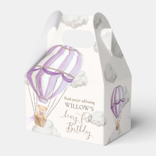 Beary First Teddy Bear Hot Air Balloon Birthday Favour Box