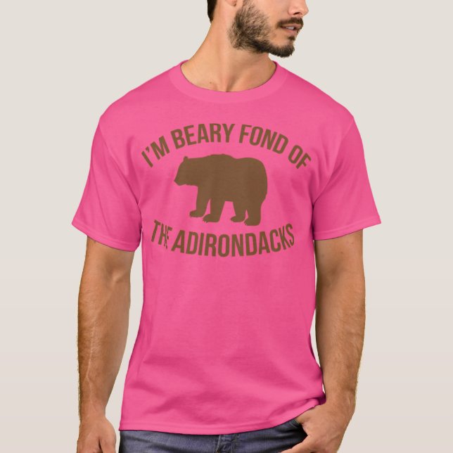 Beary Fond Of The Adirondack Mountains Baseball  S T-Shirt (Front)