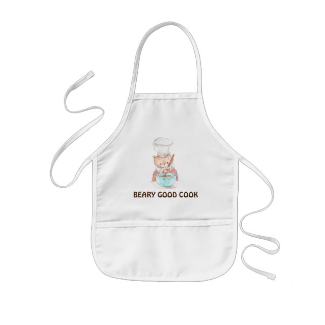 Beary Good Cook | Cute Kids Baking Apron (Front)