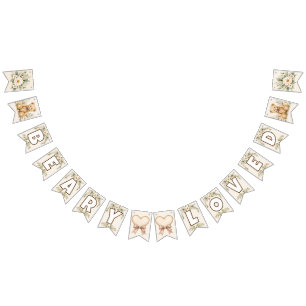 Beary Loved Teddy Bear Baby Shower Bunting