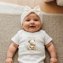 Beary Loved Teddy Bear Personalised Newborn