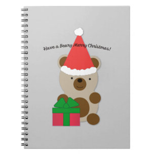 Beary Merry Christmas Bear Notebook
