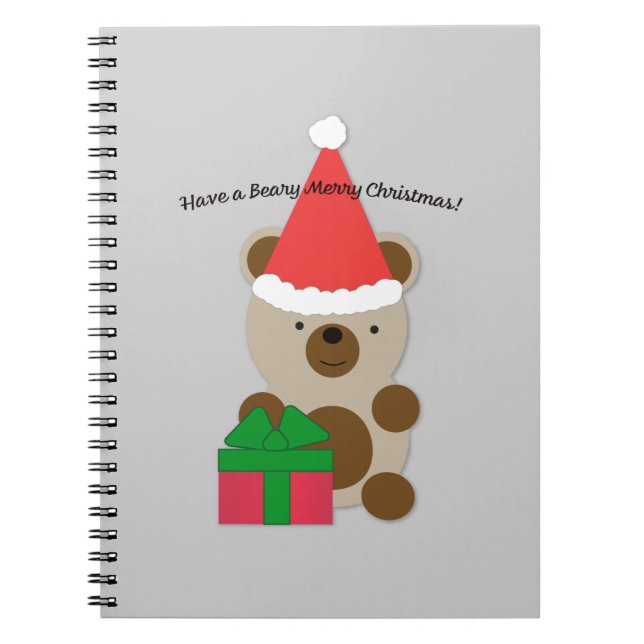 Beary Merry Christmas Bear Notebook (Front)