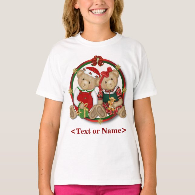 Beary Merry Christmas Circle T-Shirt (Front)