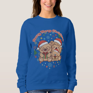 "Beary Merry Christmas" Cute Teddy Bear Family Sweatshirt
